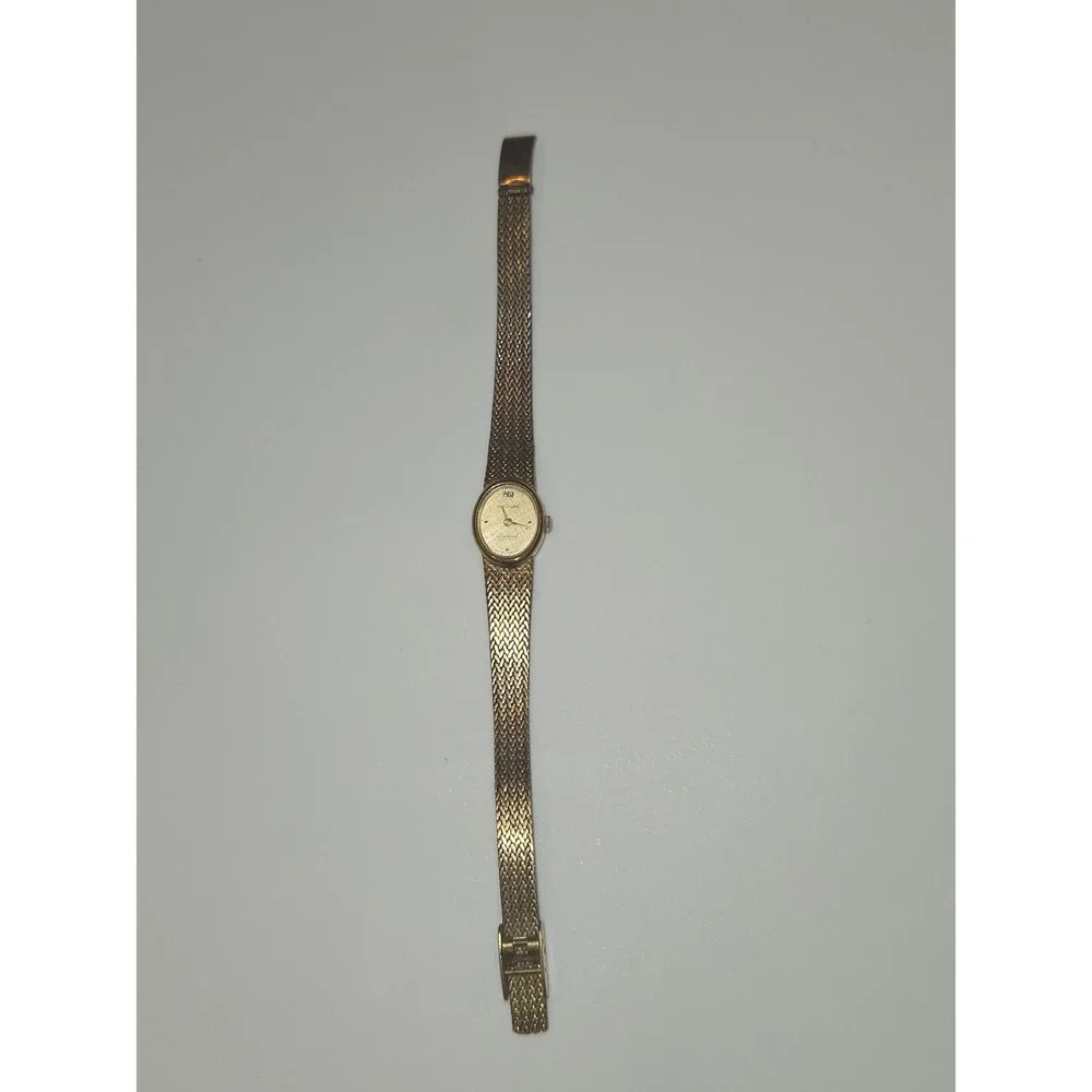 Waltham Diamond Quartz Women's Gold Tone Watch | Japan‎ Movt | YWL072
